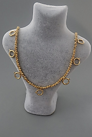 Çelik üzeri altın kaplama dorika kolye